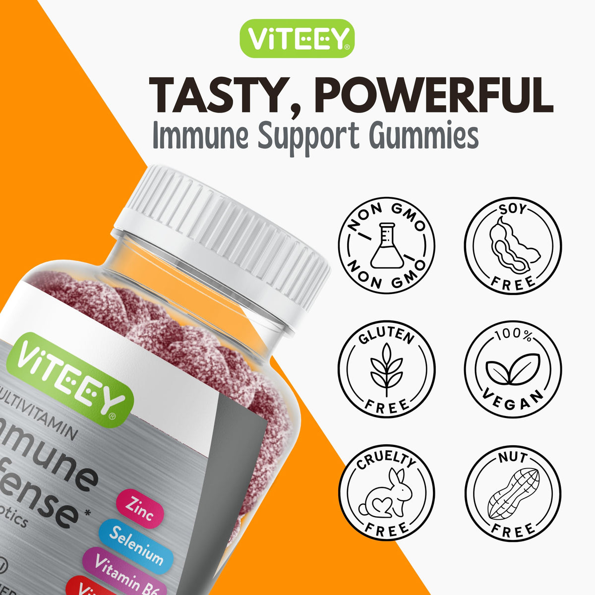 Viteey Gummies Multivitamines gummies en main