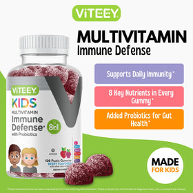 Viteey Gummies Multivitamines pour Enfants gummies aux baies en gros plan