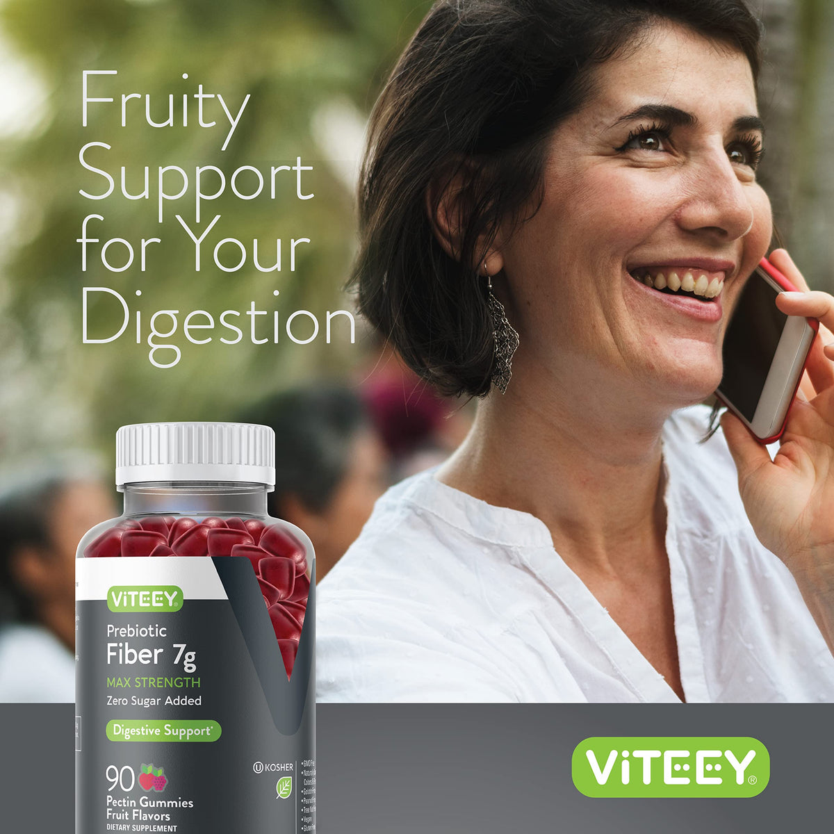 Viteey Gummies Prébiotiques 90 gummies étiquetées