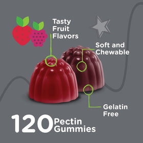 Viteey Gummies Prébiotiques Enfants gummies colorées sur une table