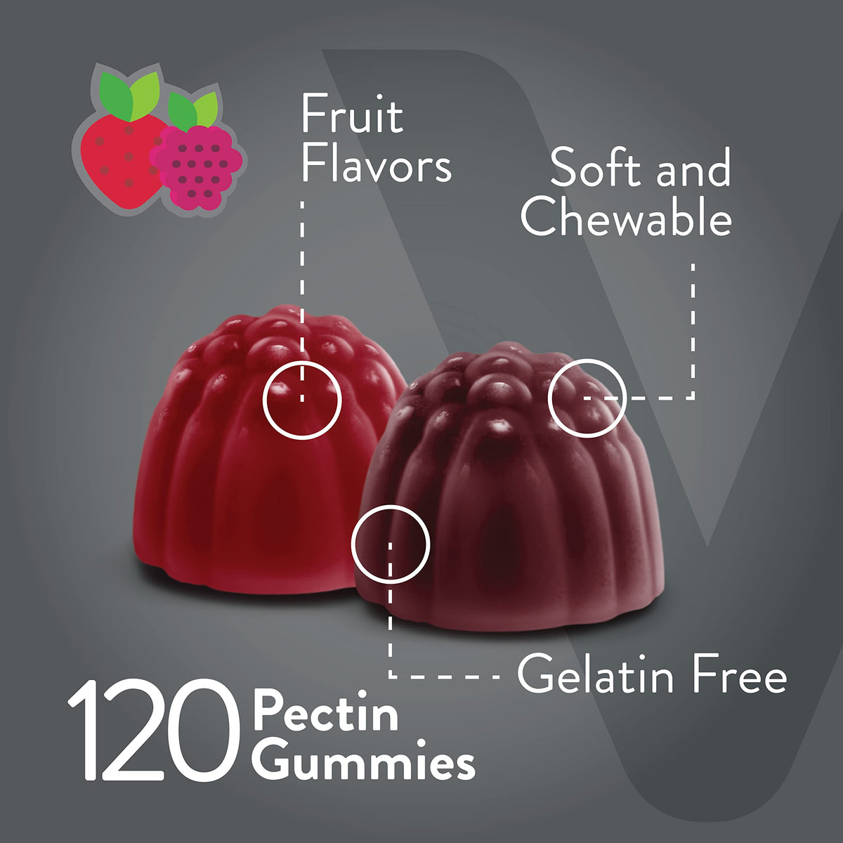 Viteey Gummies Prébiotiques vue de côté avec étiquette