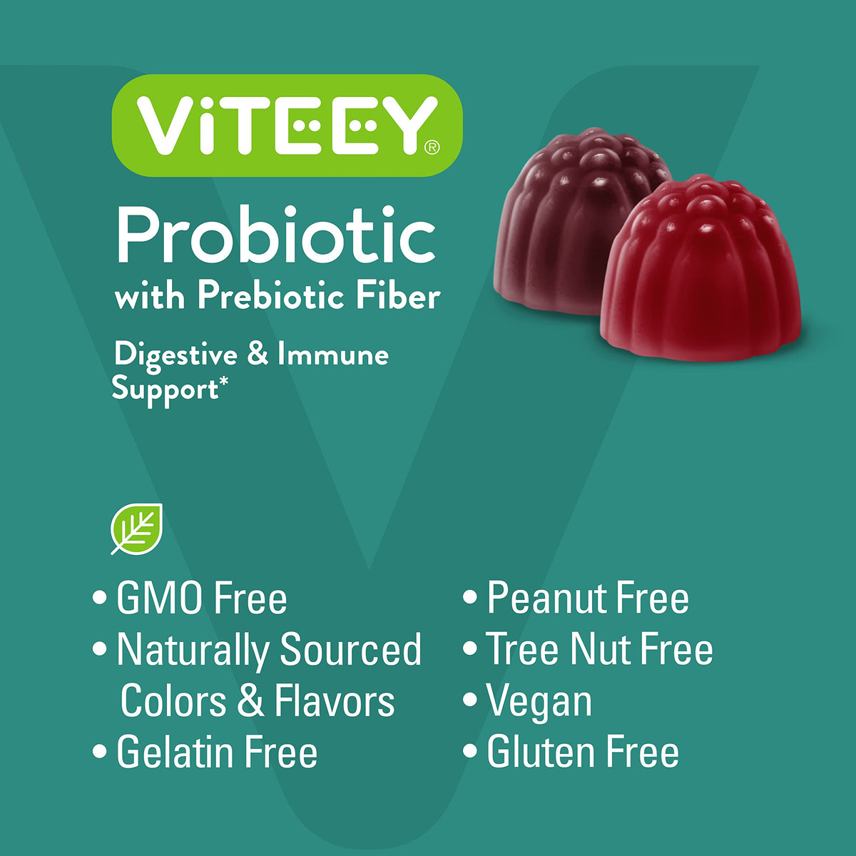 Viteey Gummies Probiotiques 120 Gummies sur une table