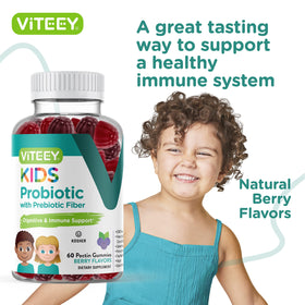 Viteey Gummies Probiotiques pour Enfants gummies en main