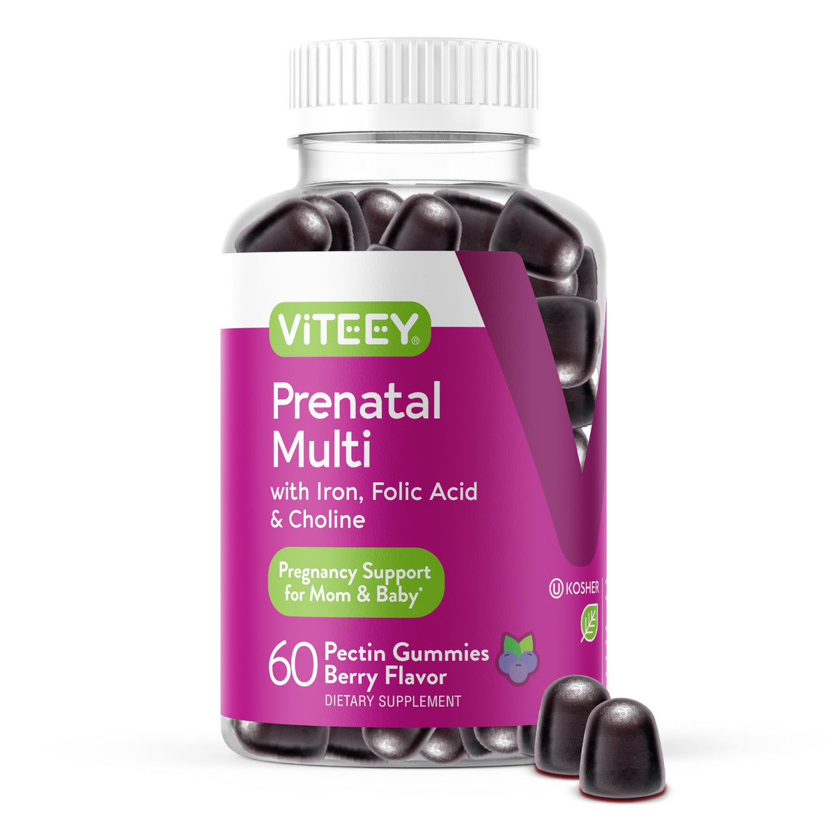 Viteey Gummy Prénatales 60 gummies avec packaging