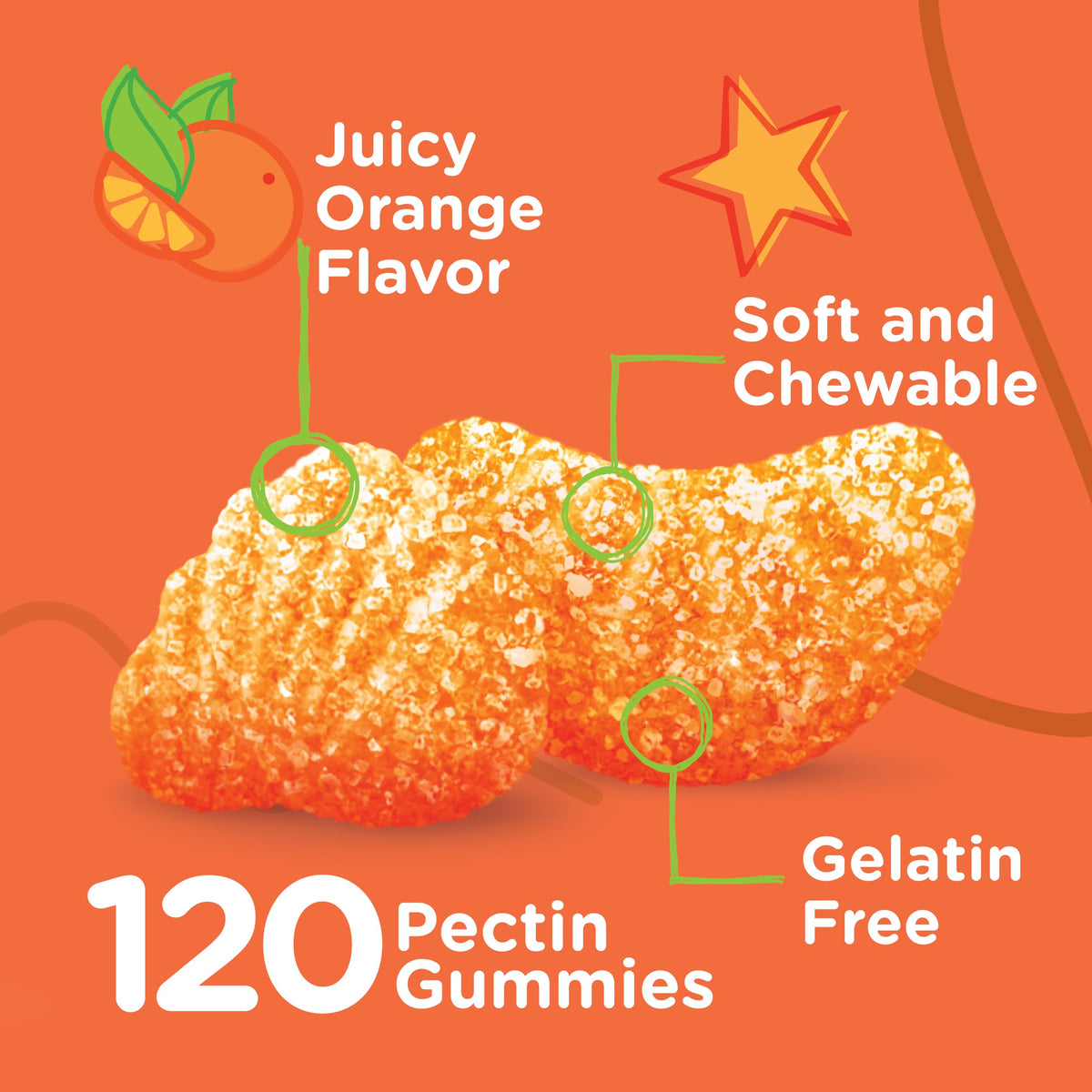 Viteey Gummy Vitamines C pour Enfants, gélules avec une cuillère