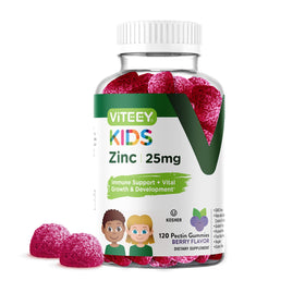 Viteey Zinc Gummies pour Enfants 25 mg boîte avant