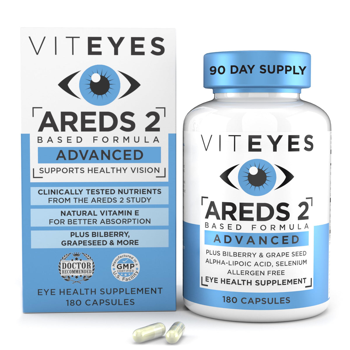Viteyes AREDS 2 Advanced 180 capsules vue de face