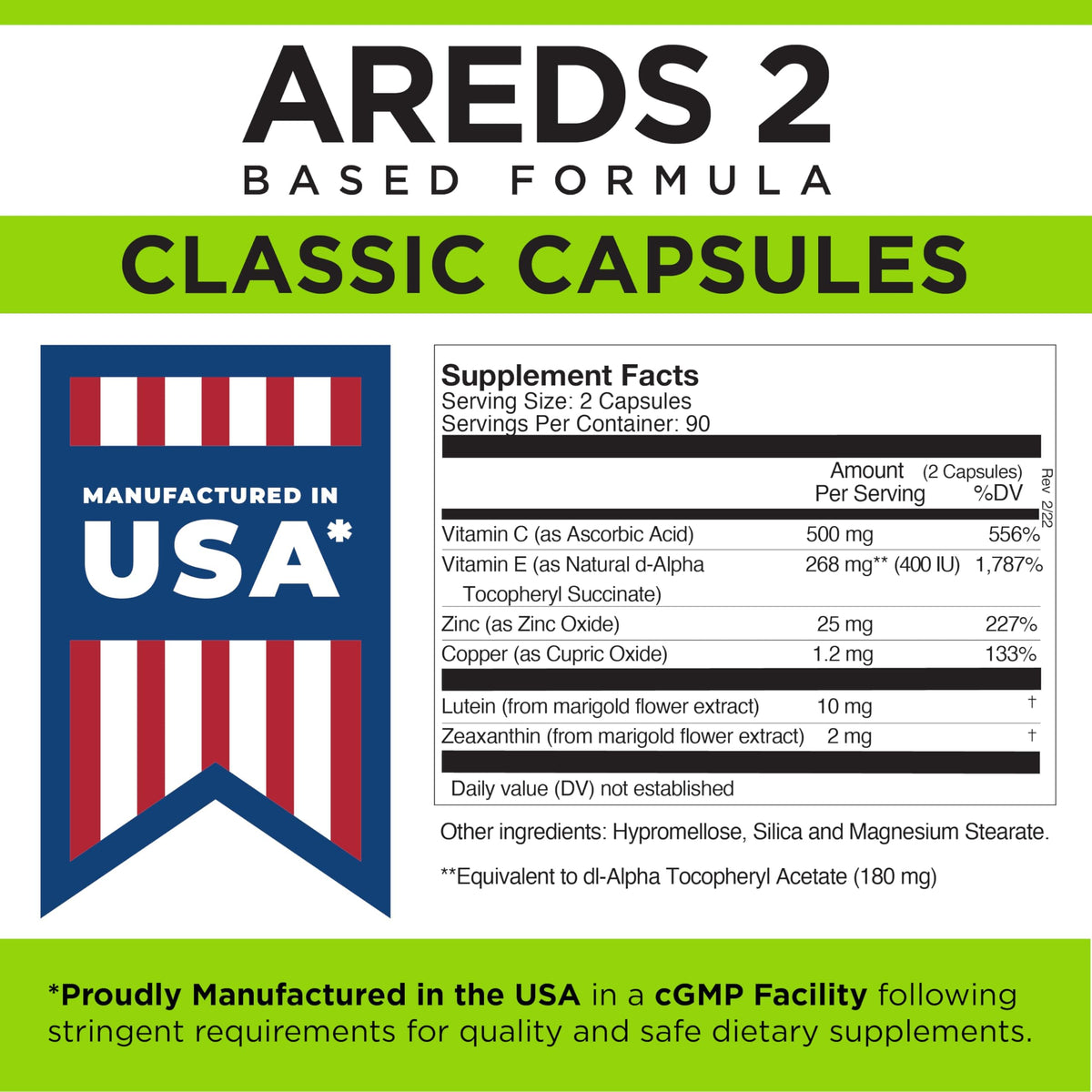 Viteyes AREDS 2 capsules en gros plan