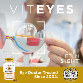 Viteyes AREDS 2 gélules ouvertes montrant la composition