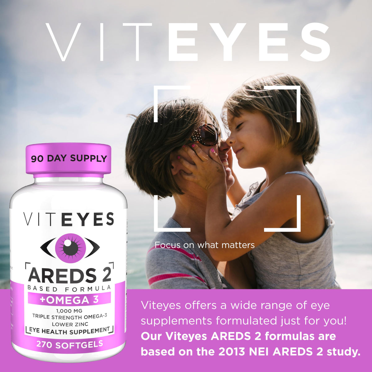 Viteyes AREDS 2 + Omega-3 gélules avec étiquette