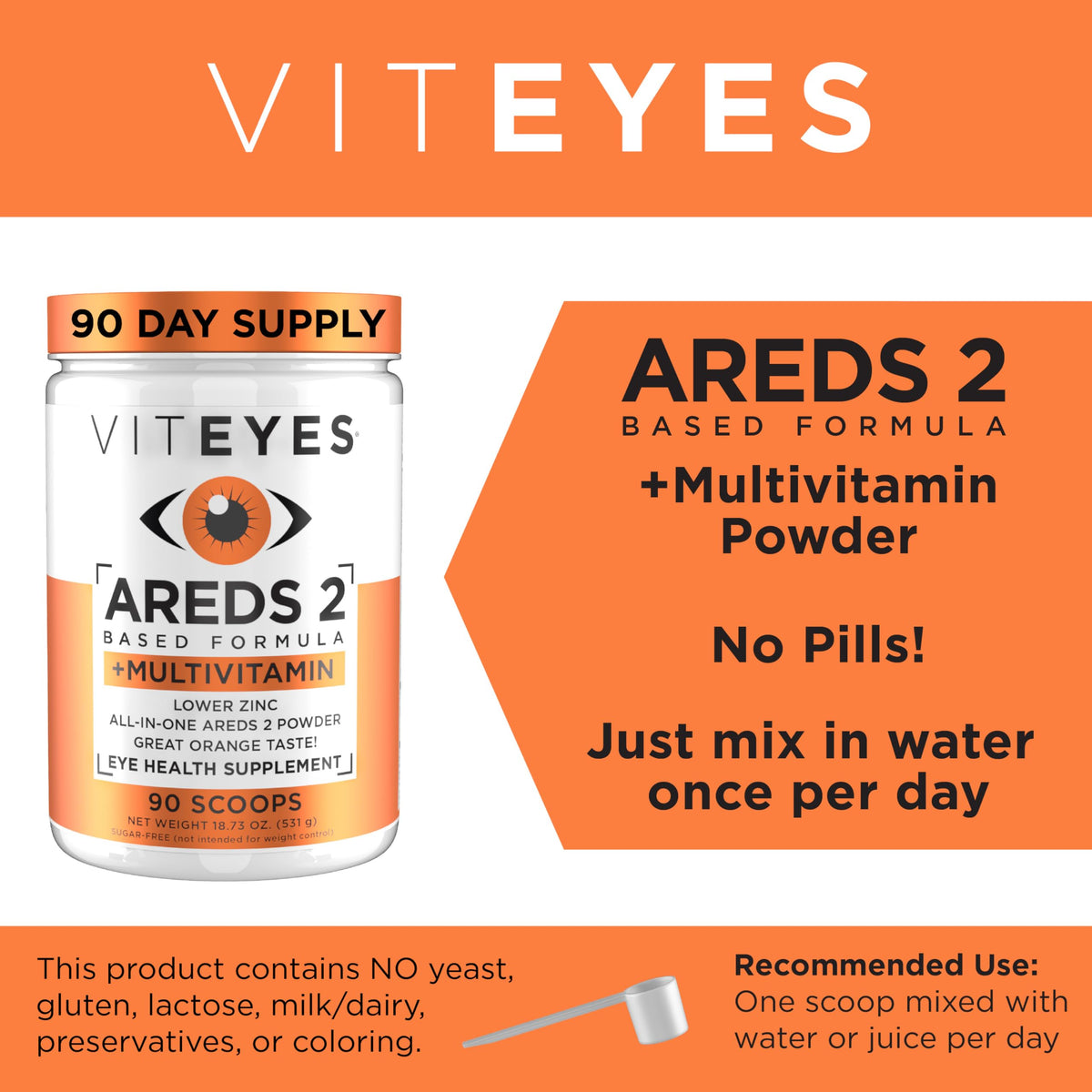 Viteyes AREDS 2 Poudre avec cuillère doseuse