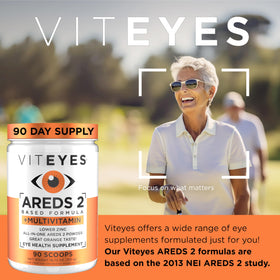 Viteyes AREDS 2 Poudre en poudre dans un verre d'eau