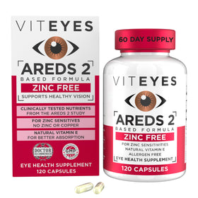Viteyes AREDS 2 sans zinc flacon de 120 capsules vue de face