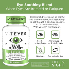 Viteyes Soutien Lacrymal 90 gélules - vue latérale