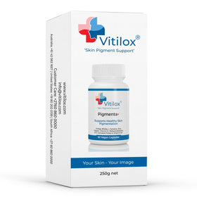 Vitilox Pigmenta+ flacon avec gélules à côté