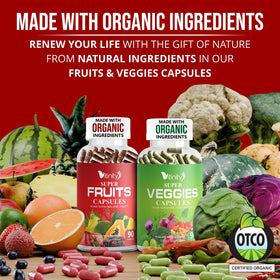 VITINITY capsules fruits et légumes avec étiquette détaillée