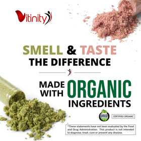 VITINITY capsules fruits et légumes sur fond blanc
