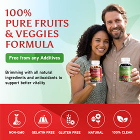 VITINITY Gummies de Fruits et Légumes, vue arrière de la boîte