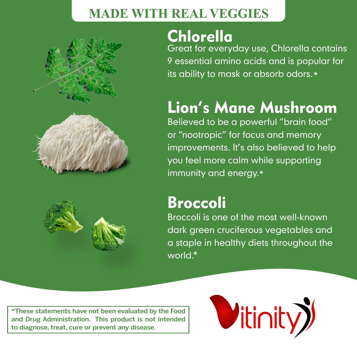 VITINITY Gummies Multivitamines Super Greens 30 Saveurs dans la main