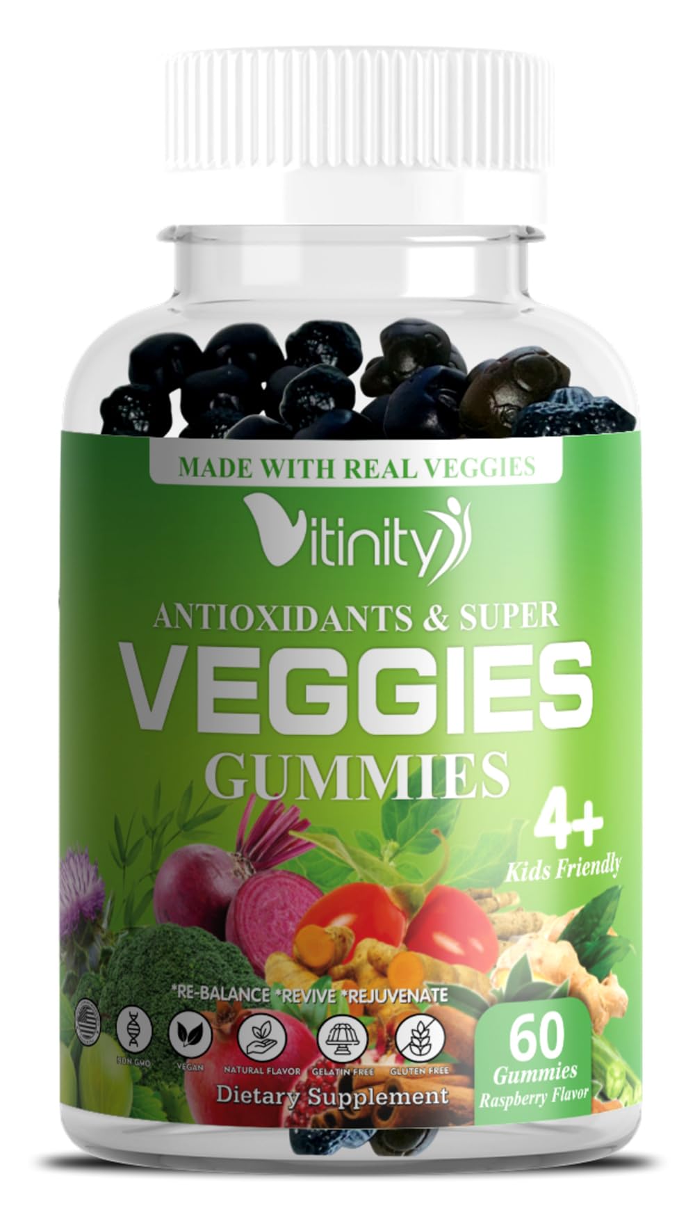 VITINITY Gummies Multivitamines Super Greens 30 Saveurs vue de face