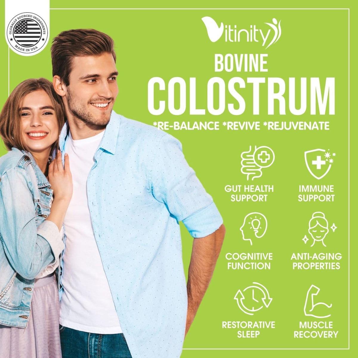 VITINITY Poudre de Colostrum Bovin 3000 mg en vue de près