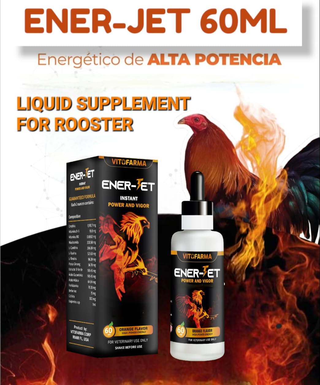 VITOFARMA Ener-Jet Multivitamines Liquides 60 ml en milieu naturel