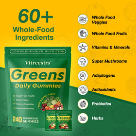 Vitrcestrs Gummies Super Greens, gummies en forme d'ours
