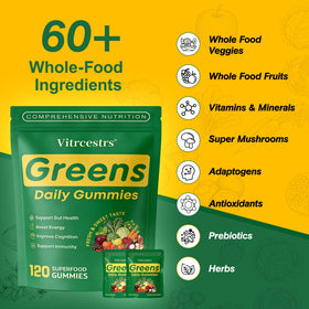 Vitrcestrs Gummies Super Greens ingrédients naturels