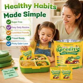 Vitrcestrs Gummies Super Greens pour Enfants - gummies sur une table