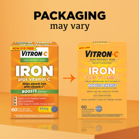Vitron-C 60 comprimés, emballage et informations nutritionnelles