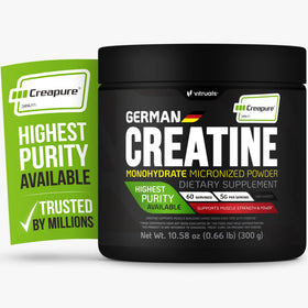VITRUALS Creapure Poudre de Créatine Monohydrate 300g vue de face