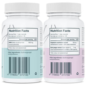 VITRUVIN NMN 500mg et Resvératrol 500mg capsules ouvertes