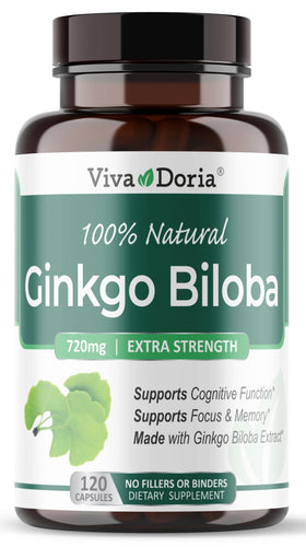 Viva Doria Ginkgo Biloba 720mg 120 capsules végétales vue de face