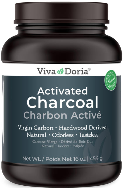 Viva Doria Poudre de Charbon Actif Vierge 522g vue de face