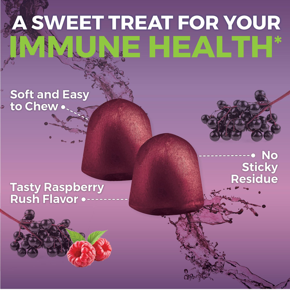 Viva Naturals Gummies de Sureau Noir, présentation des ingrédients