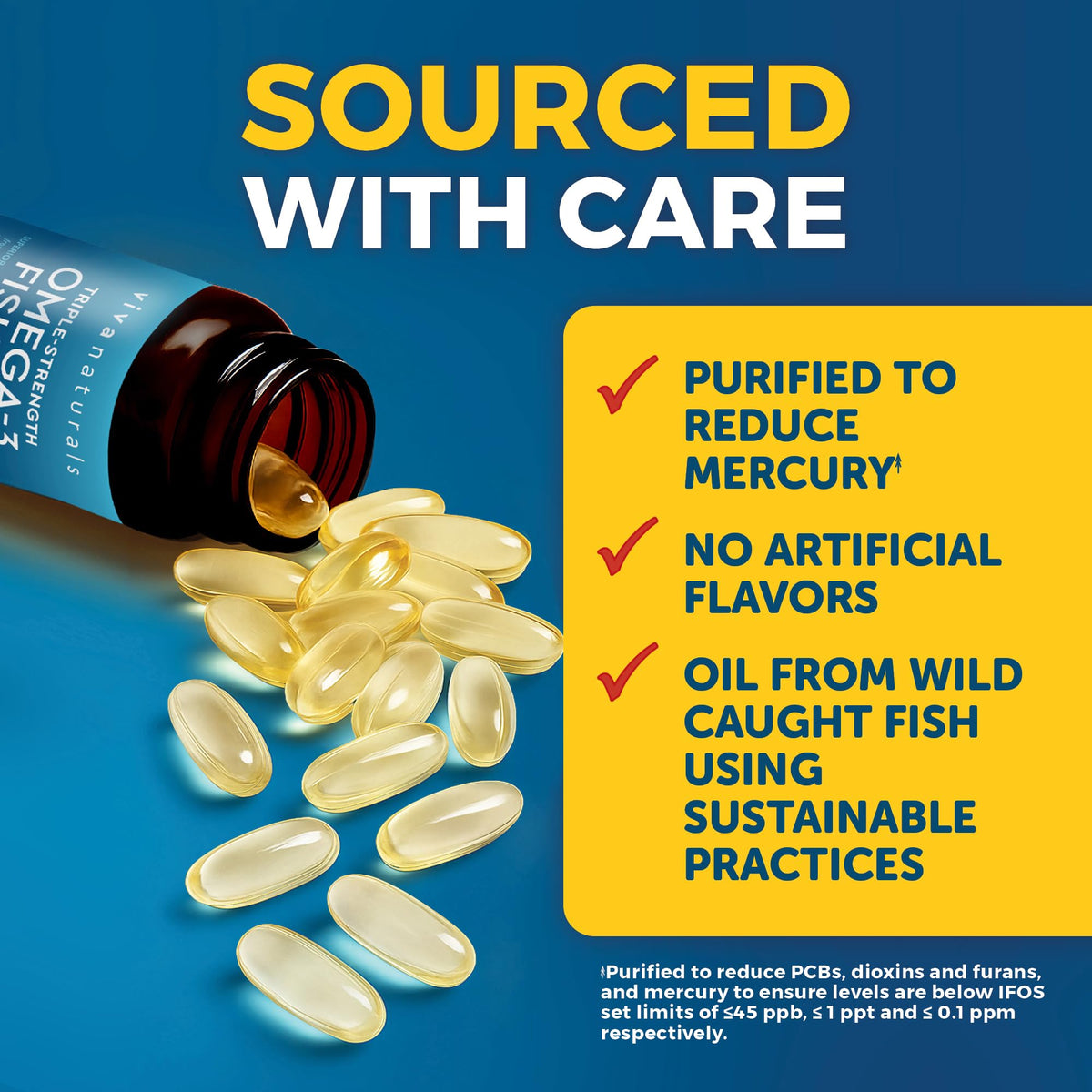 Viva Naturals Omega 3 Huile de Poisson 2500 mg emballage