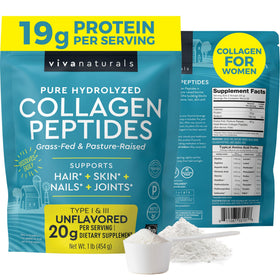 Viva Naturals Poudre de Collagène Peptides 477g vue avant