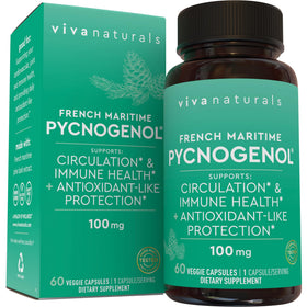 Viva Naturals Pycnogenol 100 mg capsules végétales en vue de face