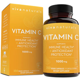 Viva Naturals Vitamine C 1000 mg 250 capsules végétariennes en flacon