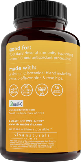 Viva Naturals Vitamine C 1000 mg capsules végétariennes avec fruits