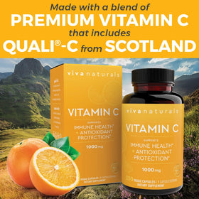 Viva Naturals Vitamine C 1000 mg capsules végétariennes vue de côté