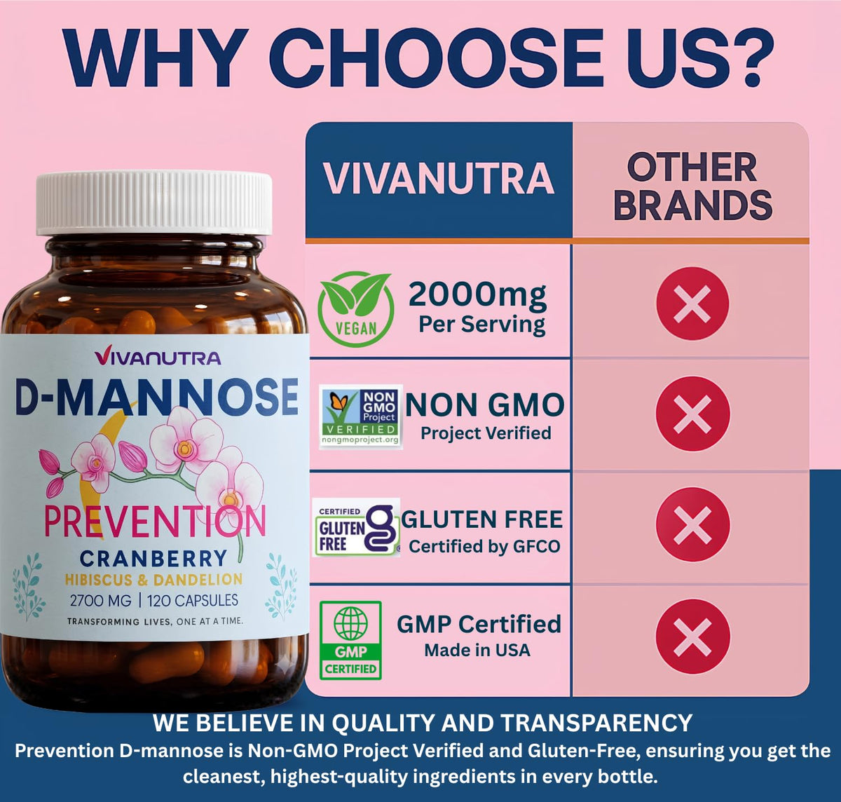VIVANUTRA Complément Alimentaire Femme 120 gélules Cranberry gélules sur fond blanc