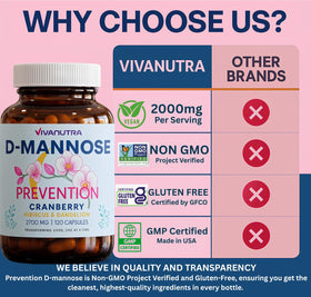 VIVANUTRA Complément Alimentaire Femme 120 gélules Cranberry gélules sur fond blanc