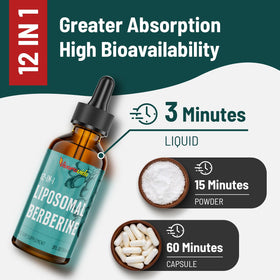 Vivaravida gouttes de berbérine HCl 120 ml sur fond blanc