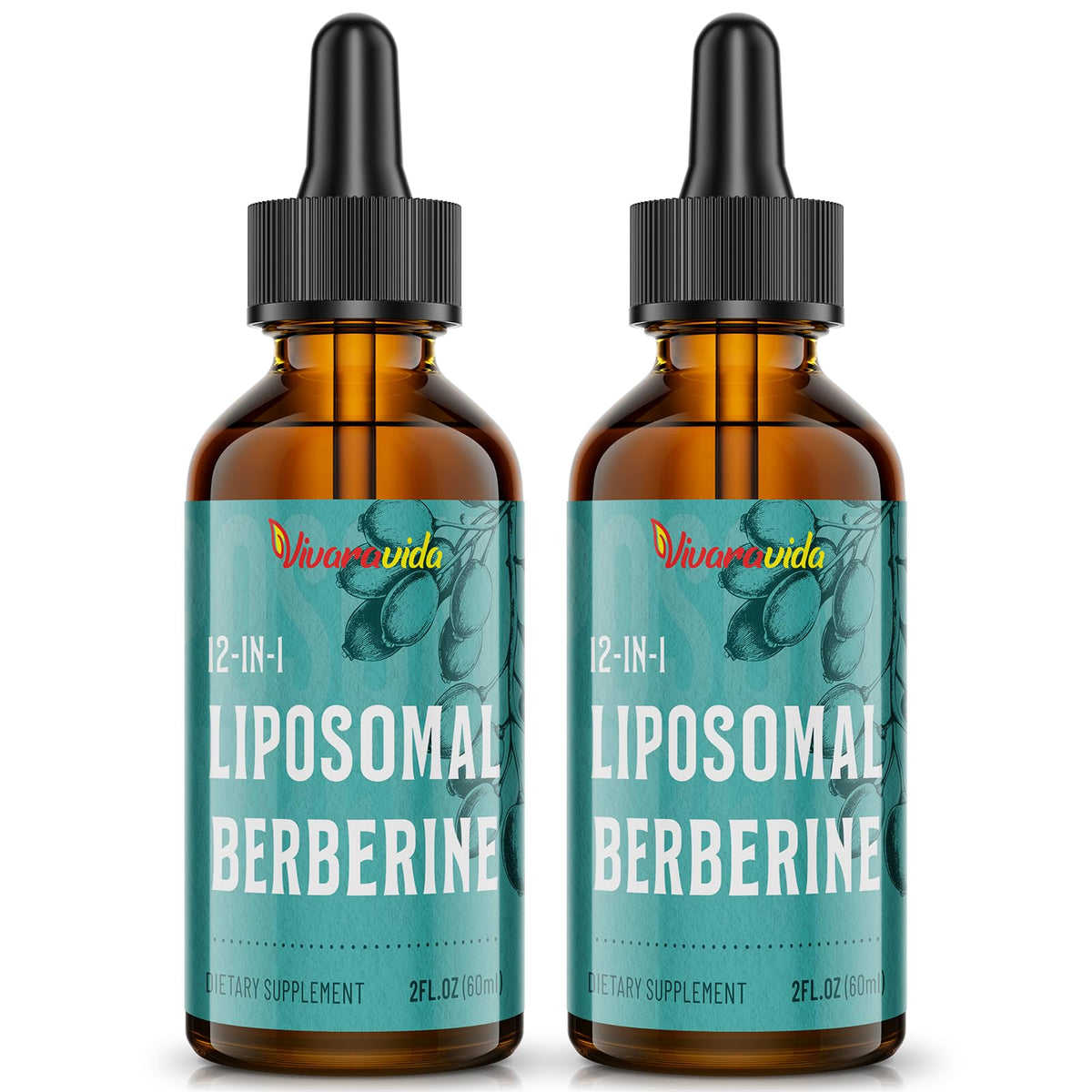 Vivaravida gouttes de berbérine HCl 120 ml vue avant