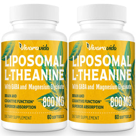 Vivaravida L-Theanine 800mg GABA et Magnésium Glycinate 120 gélules, vue de face