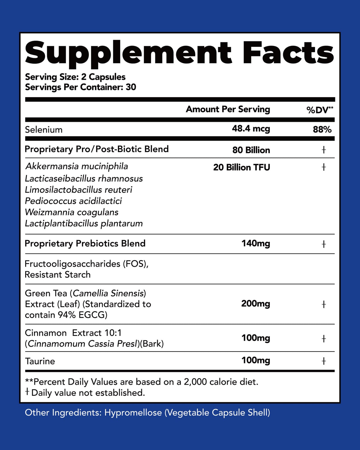 VIVI Youth Probiotique Akkermansia Muciniphila emballage et capsules