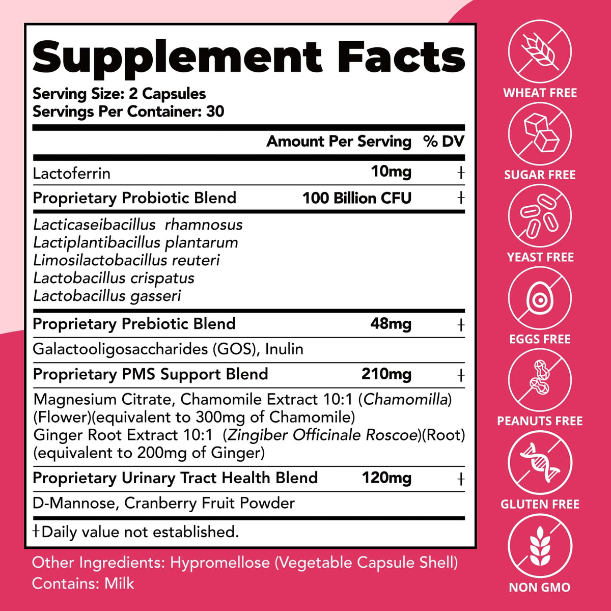 VIVI Youth Probiotiques Vaginales 60 Capsules - emballage