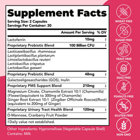 VIVI Youth Probiotiques Vaginales 60 Capsules - emballage