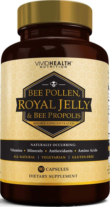 Vivid Health Nutrition Complément Alimentaire Gelée Royale 90 Caps vue de face